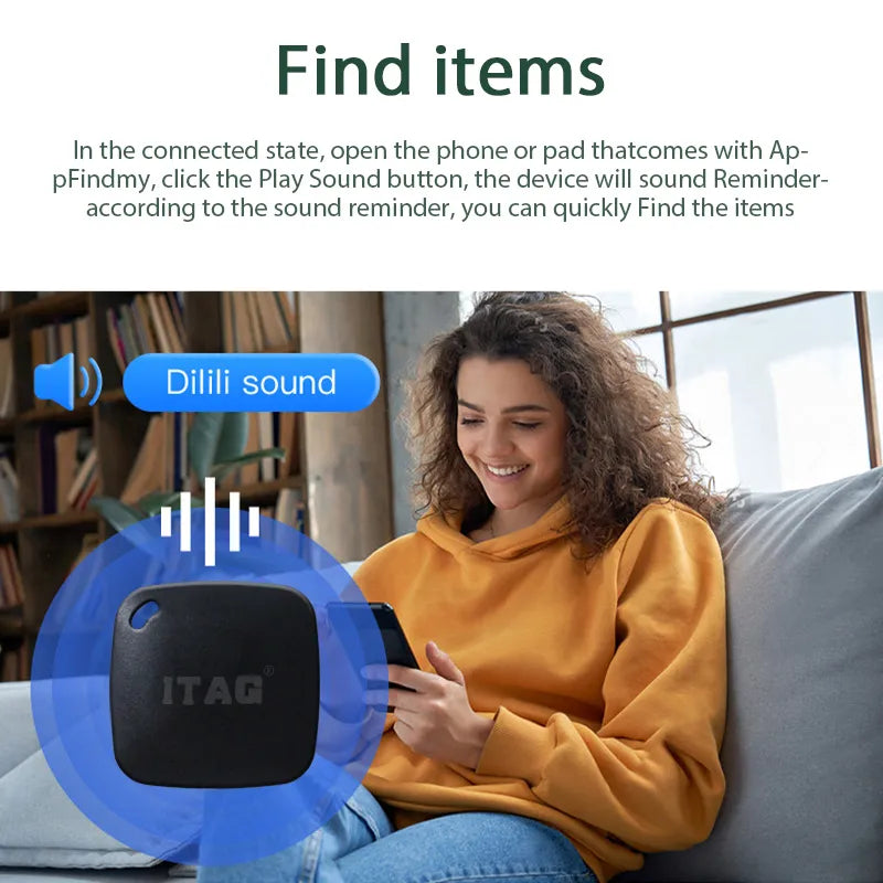 Apple Find My Key Smart Tag: Mini GPS Tracker for Lost Items, Pets, and Kids - Bluetooth Enabled, iOS Compatible