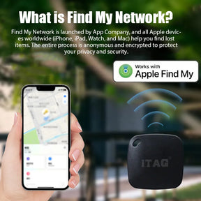 Apple Find My Key Smart Tag: Mini GPS Tracker for Lost Items, Pets, and Kids - Bluetooth Enabled, iOS Compatible